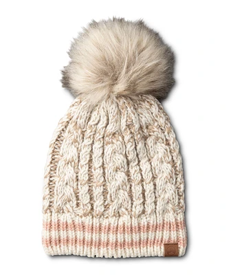 WindRiver Women's Heritage Traditional Faux Fur Pom Toque