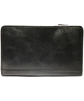 Mancini Leather Goods Women's Casablanca RFID Secure Clutch Wallet