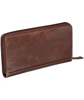 Mancini Leather Goods Women's Casablanca RFID Secure Clutch Wallet