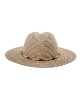 Denver Hayes Women's Panama Straw Hat with Woven Band