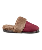 WindRiver Women's Suede Faux Fur Memory Foam Slippers