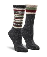 WindRiver Women's T-Max 2 Pack Tweed Print Casual Crew Socks