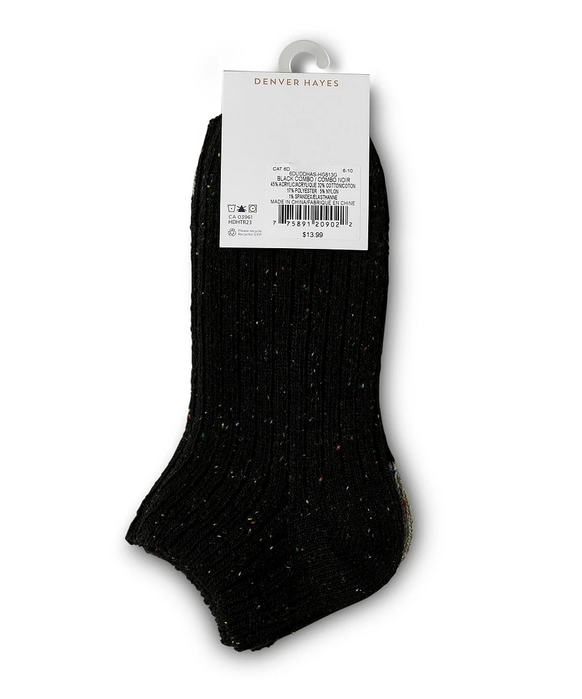 Denver Hayes Women's 2 Pack Low Cut Sweater Socks