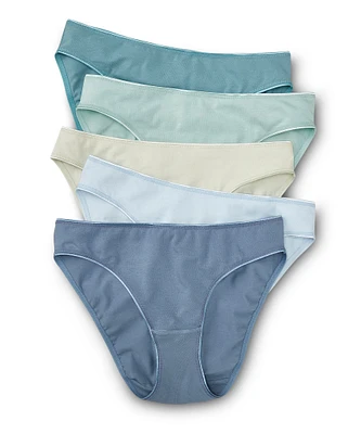 Denver Hayes Women's 5 Pack Cotton Stretch Bikini Underwear