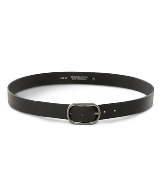 Denver Hayes Women's 1-3/8-inch Oval Centre Bar Leather Belt