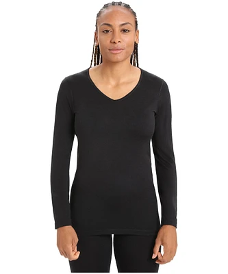 Icebreaker Women's 200 Oasis V-Neck Long Sleeve Base Layer Top