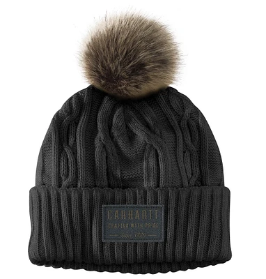 Carhartt Women's Rib Knit Pom-Pom Beanie