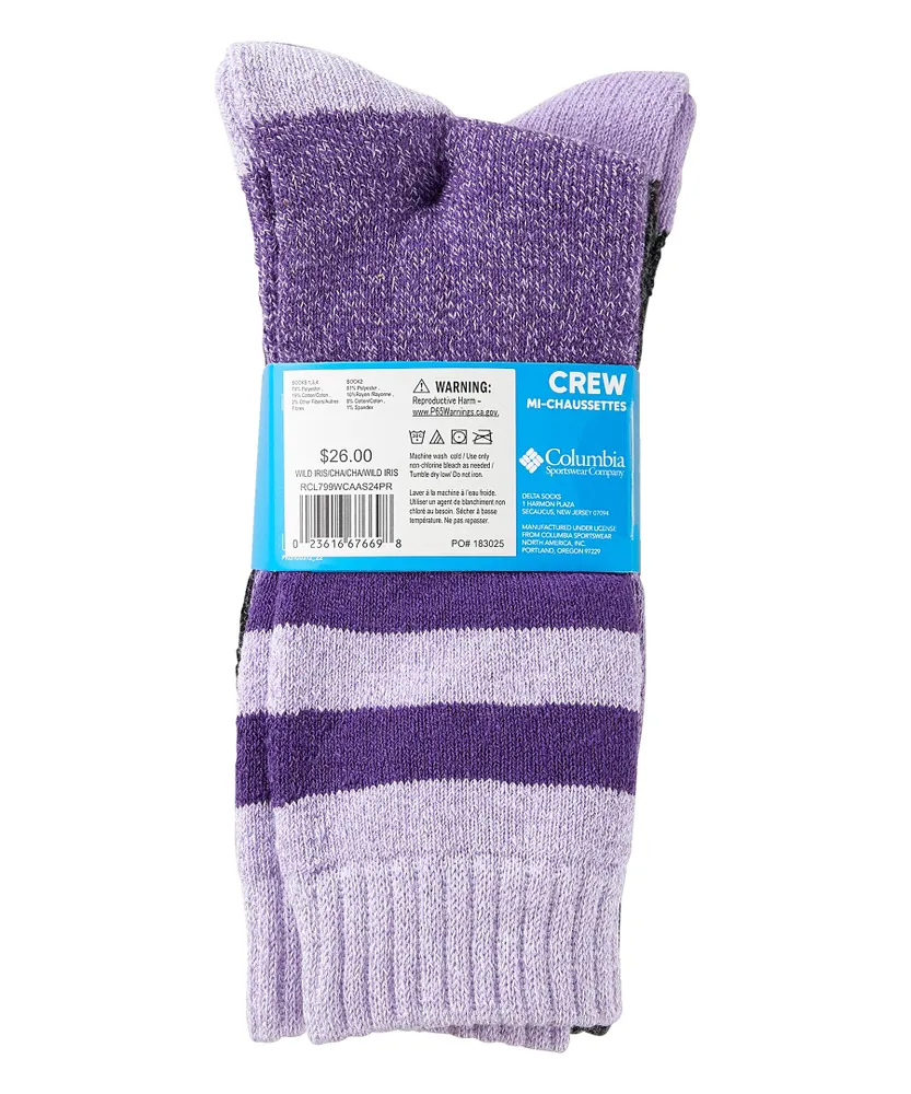 Columbia Women's 4 Pack Winter-Effic Moisture Control Crew Socks