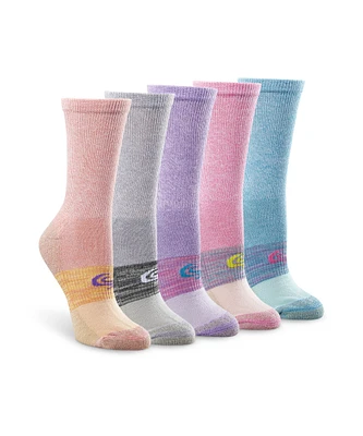 Copper Sole Women's Extreme Athletic Crew Socks, 5 Pack