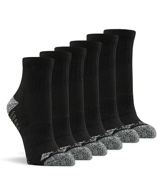 Women's 6 Pack Athletic Quarter Crew Socks with Arch Support