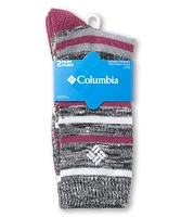 Columbia Women's Colourblock Slub Crew Socks, 2 Pack