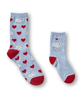 Denver Hayes Mommy and Me Matching Cotton Socks, 2 Pack