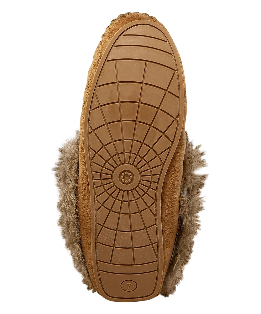 WindRiver Women's Faux Fur Trimmed Slippers