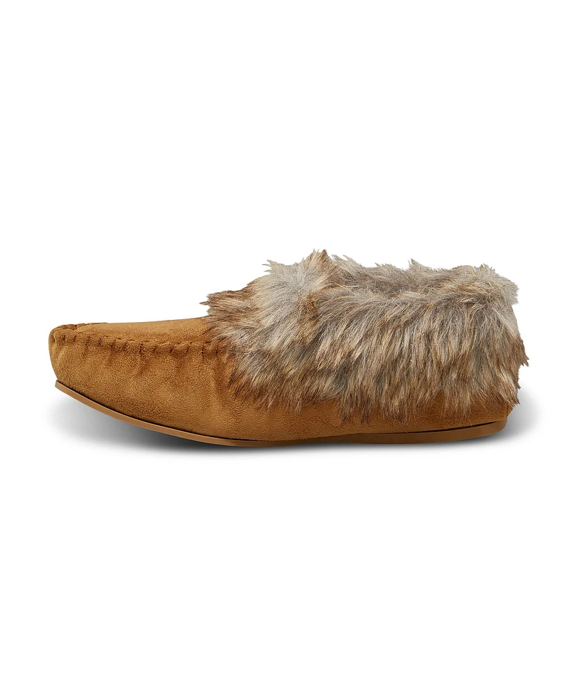 WindRiver Women's Faux Fur Trimmed Slippers