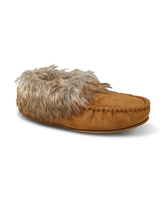 WindRiver Women's Faux Fur Trimmed Slippers