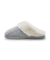 Denver Hayes Women's Chenille Cable Knit Slippers