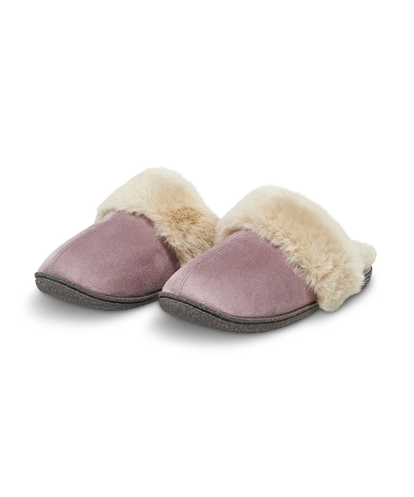 WindRiver Women's Faux Suede Fur Lined Slippers