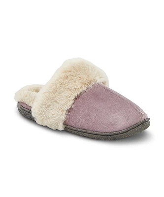 WindRiver Women's Faux Suede Fur Lined Slippers