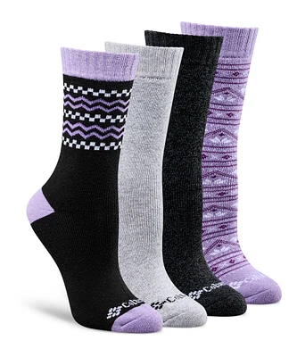 Columbia Women's 4 Pack Moisture Control Stripe Crew Socks