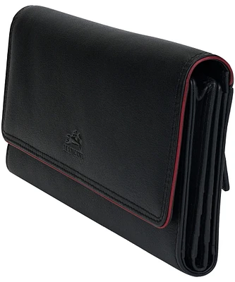 Mancini Leather Goods Unisex Sonoma RFID Secure Quadfold Wallet