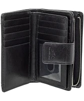 Mancini Leather Goods Unisex South Beach RFID Secure Medium Clutch Wallet