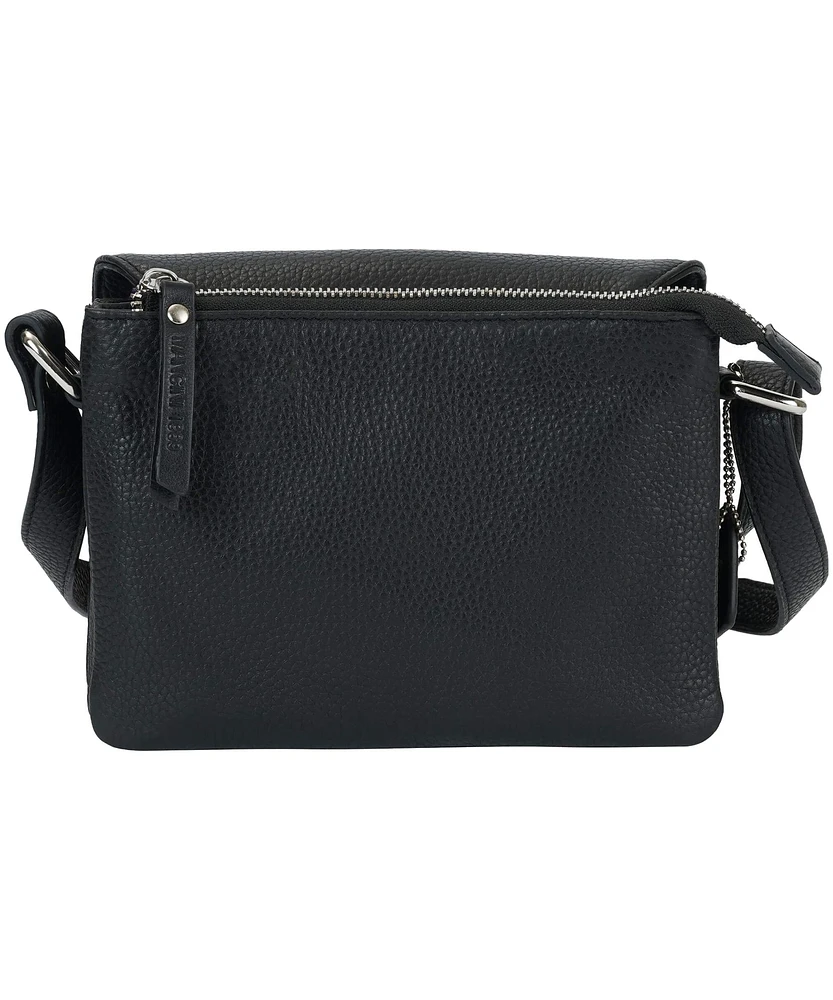 Mancini Leather Goods Women's Connie Small Crossbody Bag