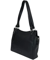 Mancini Leather Goods Women's Pebbled Kelsea Shoulder Bag