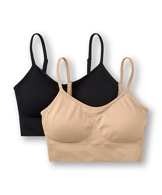 Denver Hayes Women's Seamless Comfort Bra, 2 Pack