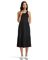 FarWest Women's Jersey Sleeveless Long Tiered Dress