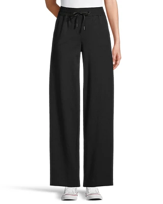 Denver Hayes Women's Easy Knit Wide Leg Full Length Pant