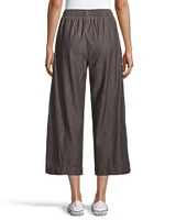 Denver Hayes Women's Pull On Wide Leg Tencel Crop Pant