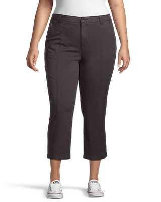 Denver Hayes Women's Garment Wash Crop Pant