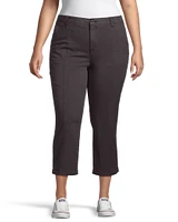 Denver Hayes Women's Garment Wash Crop Pant