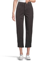 Denver Hayes Women's Garment Wash Crop Pant