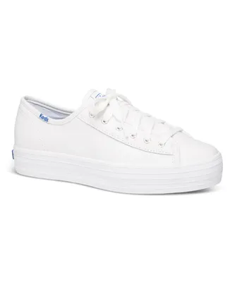 Keds Women's Triple Kick Leather Shoes - White