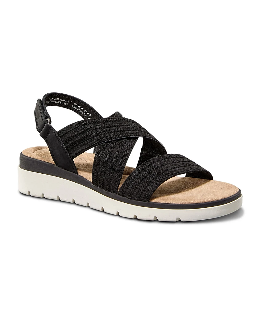 Denver Hayes Women's Renah Quad Comfort Low Wedge Sandals