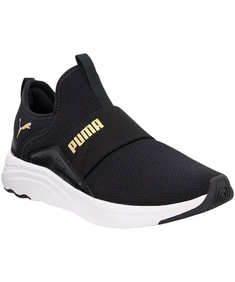 PUMA Women's Softride Sophia Slip On Sneakers - Black Gold