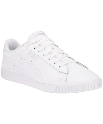 Puma Women's Vikki V3 Leather Sneakers - White Silver