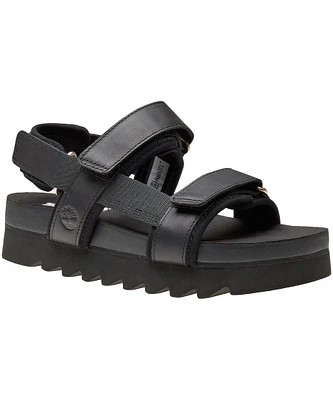 Timberland Women's Santa Monica Sunrise Leather Strap Sandals - Black