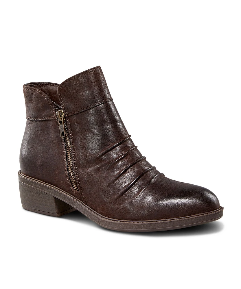 Denver Hayes Women's Skyla Rouched Ankle Boots - Brown