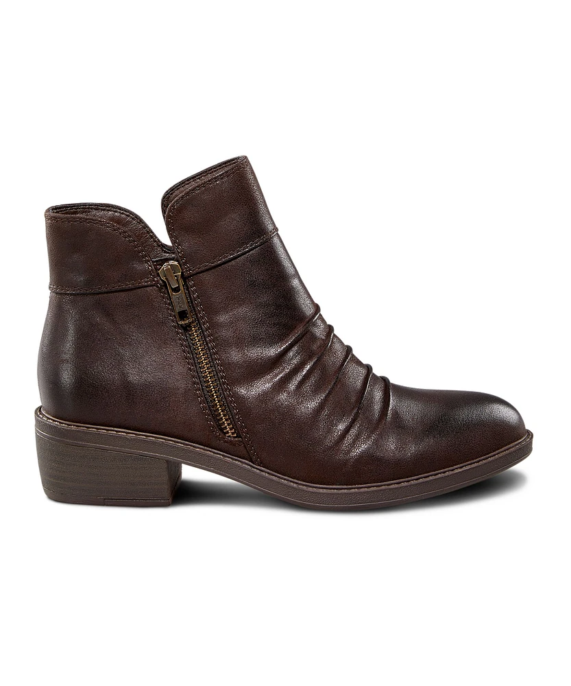 Denver Hayes Women's Skyla Rouched Ankle Boots - Brown