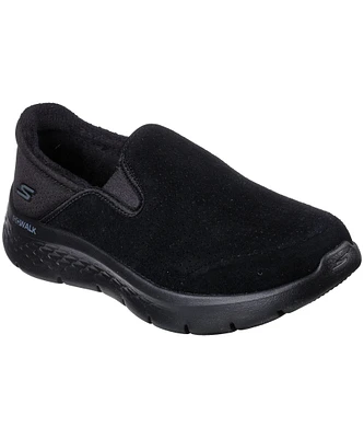 Skechers Women's Go Flex Suede Slip On Shoes - Black