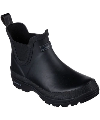 Skechers Women's Rugged Waterproof Rubber Rain Boots - Black