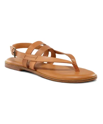 Denver Hayes Women's Dianeris Leather Strappy Thong Sandals