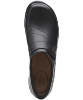 Clarks Women's Angie Pearl Leather Slip On Shoes - Black