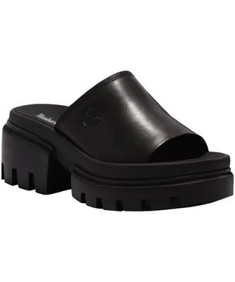 Women's Everleigh Leather Slides - Black