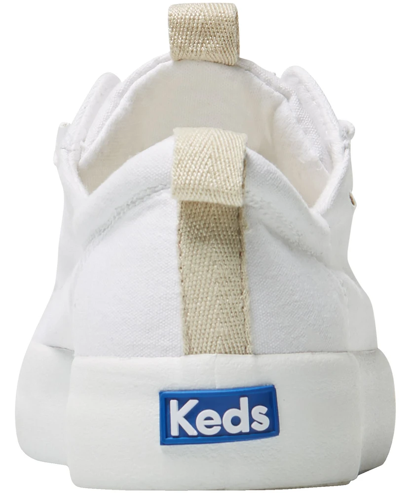 KEDS Women's Kickback Canvas Slip On Sneakers - White