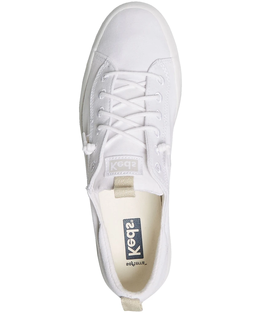 KEDS Women's Kickback Canvas Slip On Sneakers - White