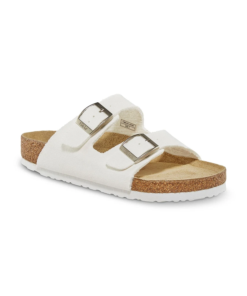 FarWest Women's Tofino Cork 2 Strap Canvas Sandal