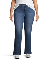 Denver Hayes Women's Curvy Fit Mid Rise Straight Jeans